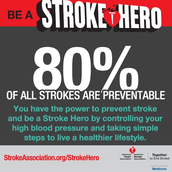 As you may know, May is American Stroke Month, so we’re working with the American Heart Association/American Stroke Association and the Ad Council to raise awareness about Stroke knowledge, prevention, and what to do in an emergency.